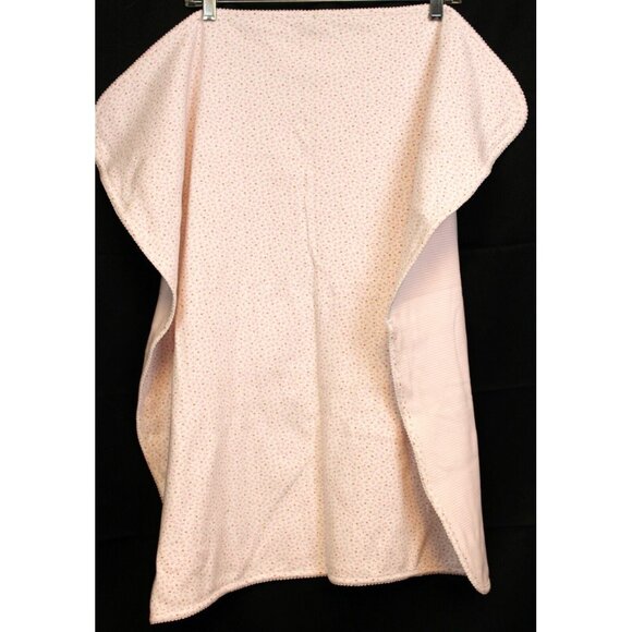 Carters Baby Girl Blanket Pink Stripes Calico Flowers 30" Stroller Car Seat Swad - Picture 7 of 12